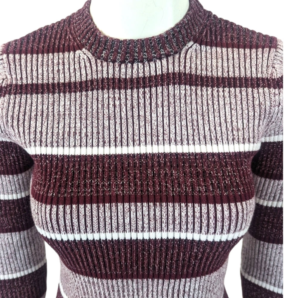 Alexander Wang Ribbed Knit Pullover Sweater Designer Crew Neck Womens Large - Picture 2 of 8